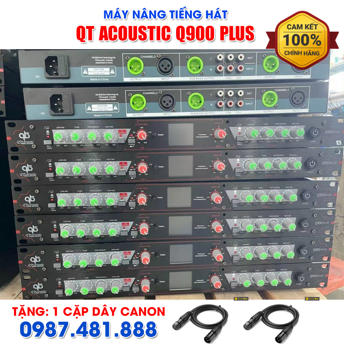 Nâng tiếng QT Acoustic Q900 Plus - Tặng dây canon - Hàng chính hãng