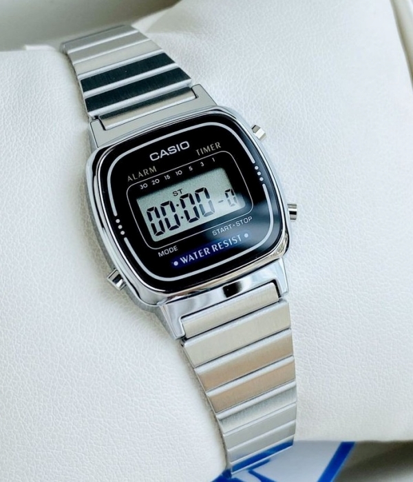 Đồng Hồ Nữ Casio LA670WA-1DF- Quartz-Dây Kim Loại