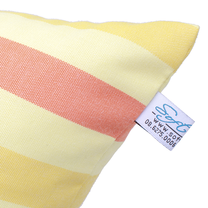 Gối trang trí Soft Decor 40 Yellow Red Stripe (Vàng đỏ)