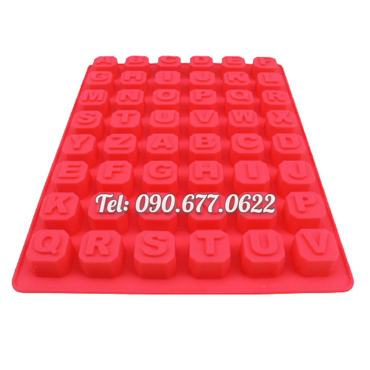 Khuôn silicone làm bánh, rau câu, socola 24 chữ cái, 10 số, ký tự - Mã số 1136