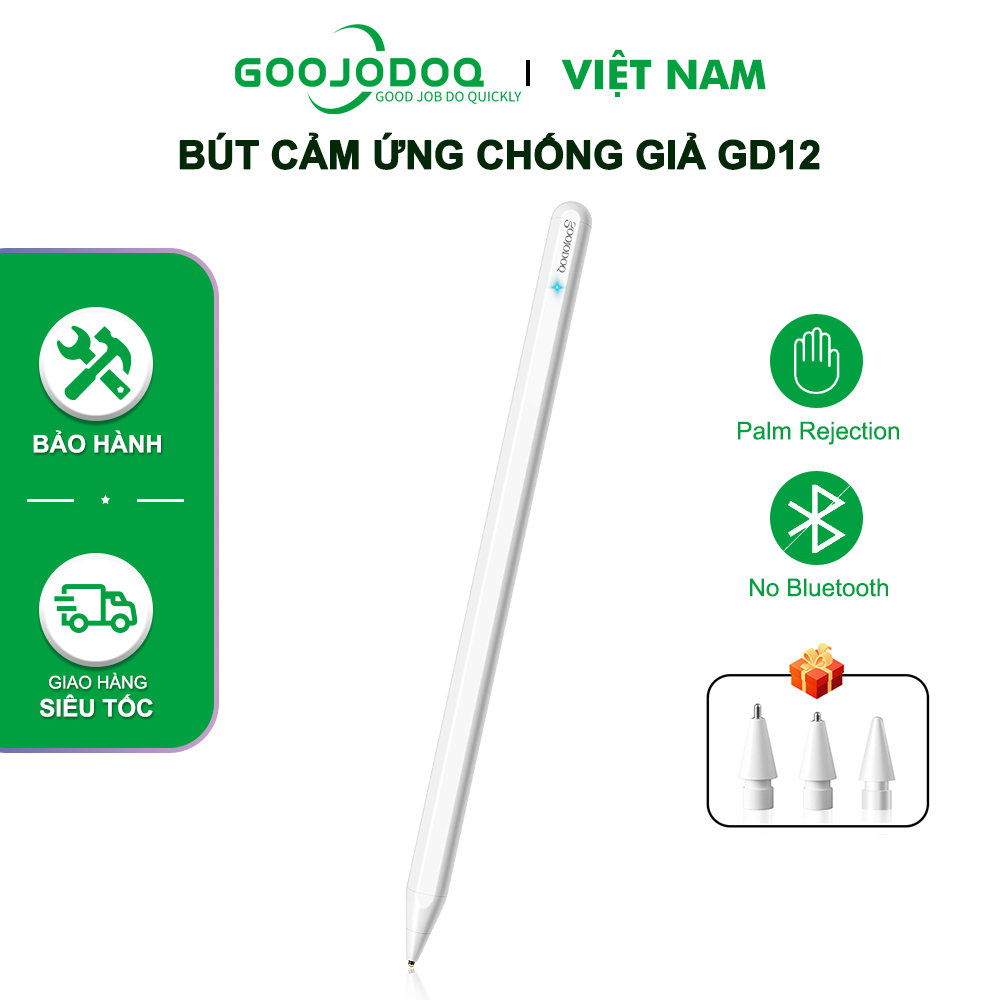 [HÀNG CHÍNH HÃNG GOOJODOQ] Bút Cảm Ứng GD12 Dành Cho IPad Với Tính Năng Chống Tì Tay - Sạc Không Dây Dành Cho Ipad  10.2 2019 2020 Pro 11 Air 4