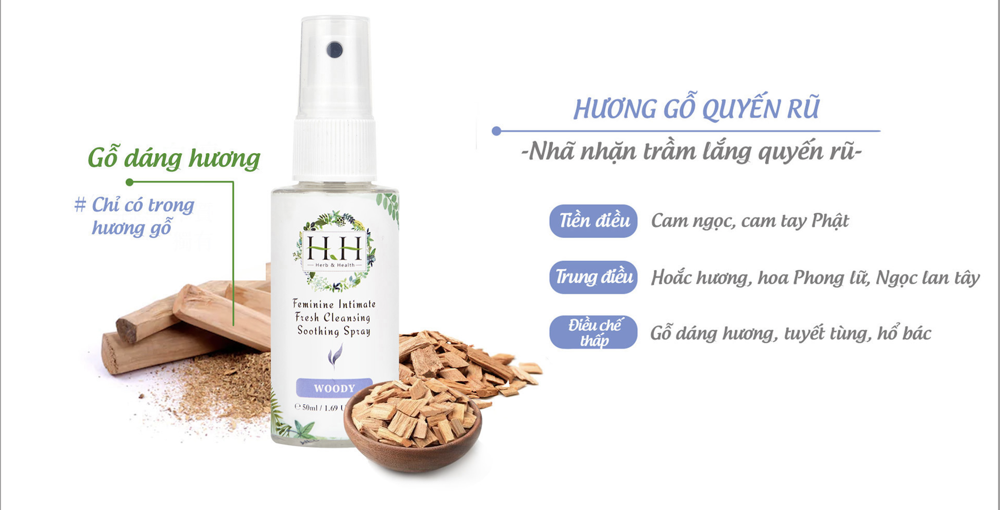 Xịt Phụ Khoa HH - Hương Vải Thiều Thơm Ngọt