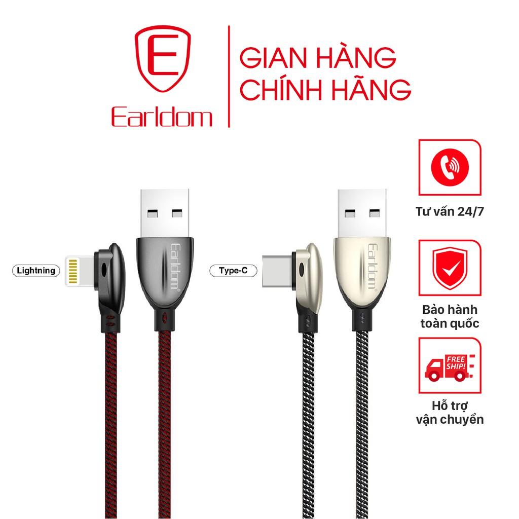 Dây sạc nhanh hai màu EARLDOM EC-075 loại dù bền đẹp - Hàng chính hãng