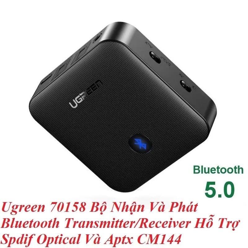 Ugreen UG70158CM144TK v5.0 bộ nhận và phát bluetooth transmitter - receiver hỗ trợ spdif optical + 3.5mm và aptx - HÀNG CHÍNH HÃNG