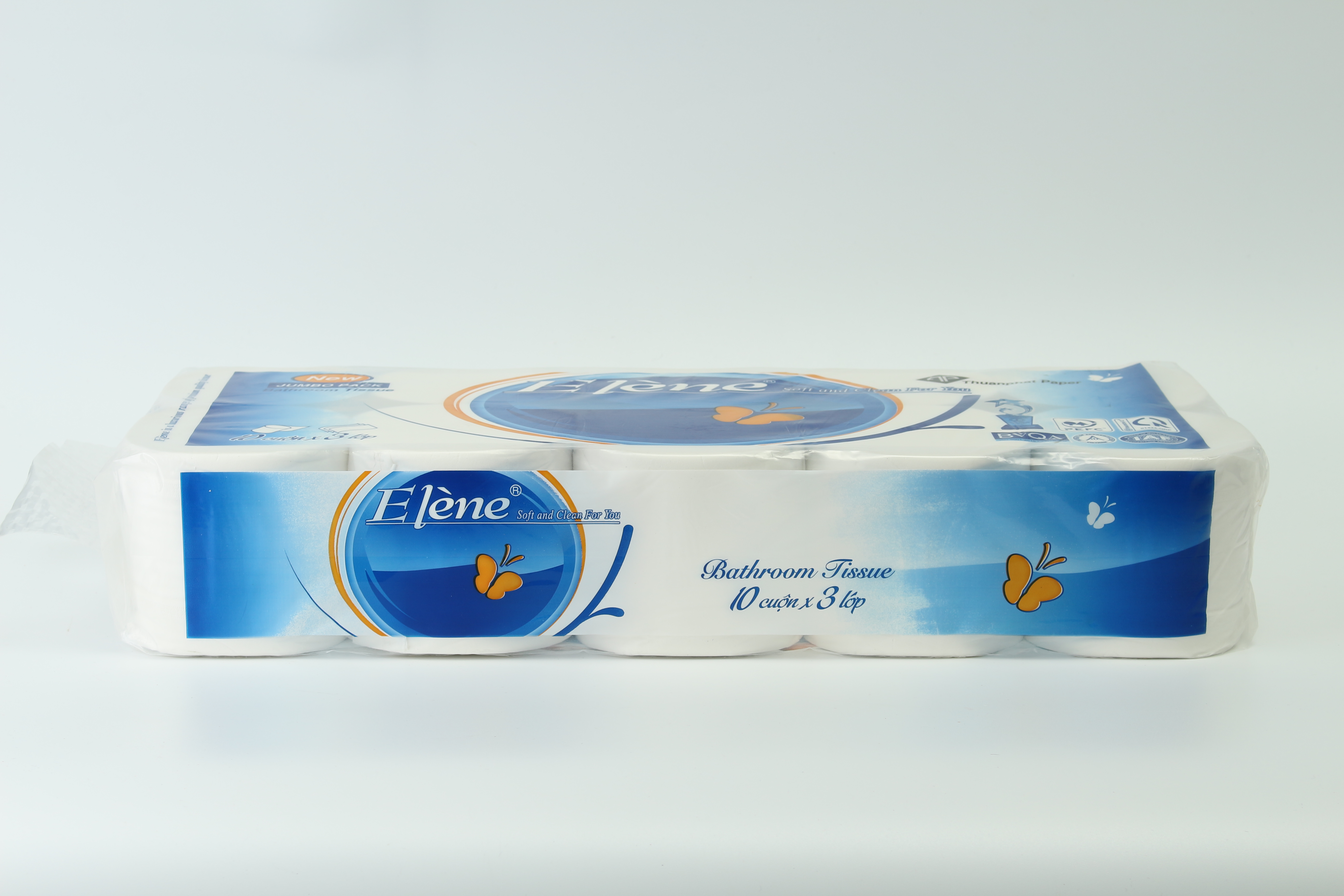Combo 30 cuộn Giấy vệ sinh Elene xanh cao cấp 3 lớp