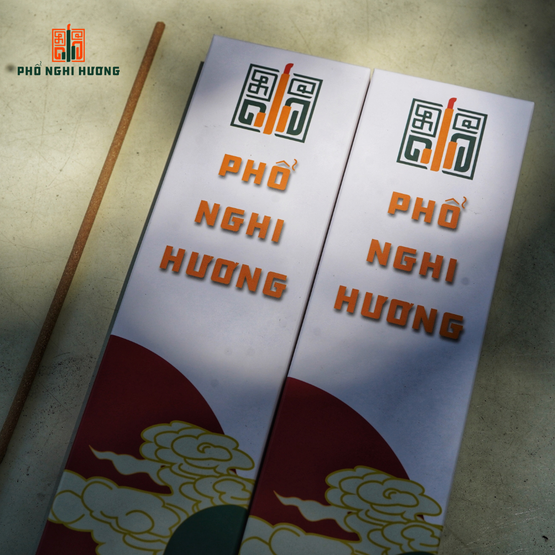 Nhang sạch Hương Bài - Phổ Nghi Hương 32 cm mùi hương ngọt nhẹ truyền thống từ rễ bài, đảm bảo quy trình chuẩn sạch và an toàn cho người dùng