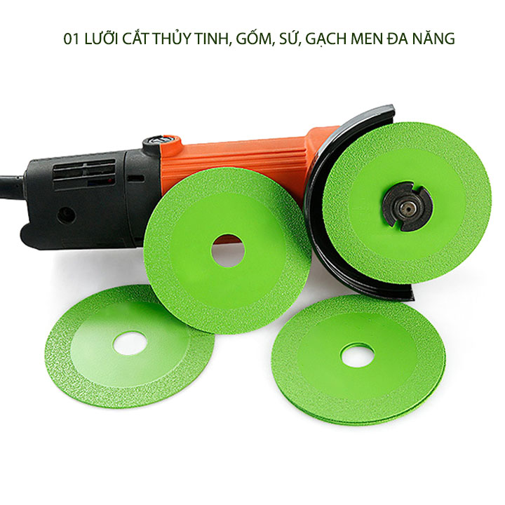 Lưỡi cắt thủy tinh, sứ gốm, gạch mem, dùng cho máy mài góc, đường kính D100mm