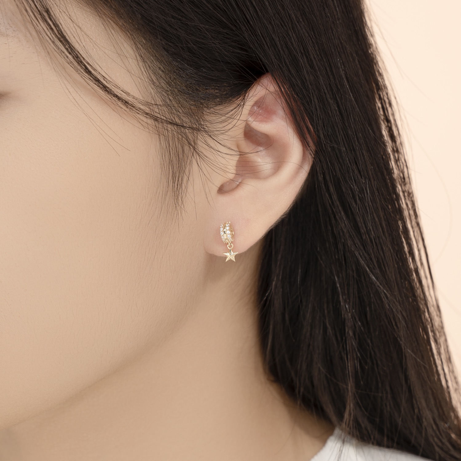 Bông Tai Nữ Vàng 14K BT421 Huy Thanh Jewelry