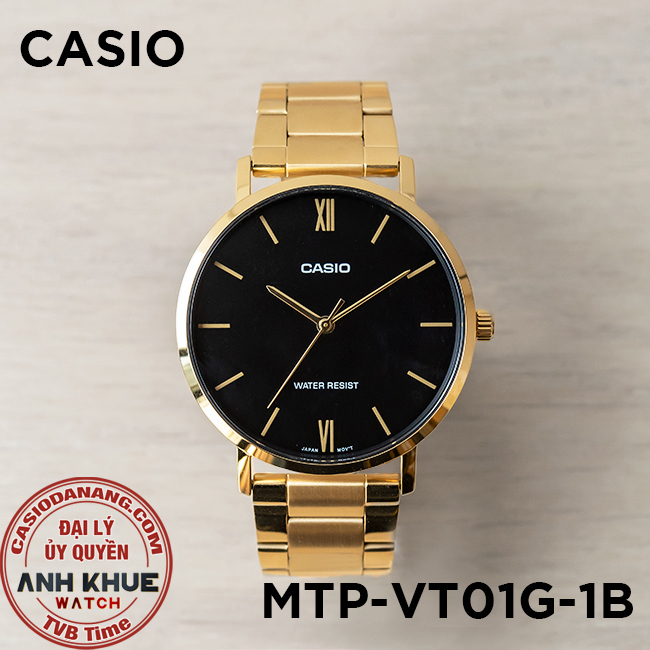 Đồng hồ nam dây kim loại Casio Standard chính hãng MTP-VT01G-1BUDF