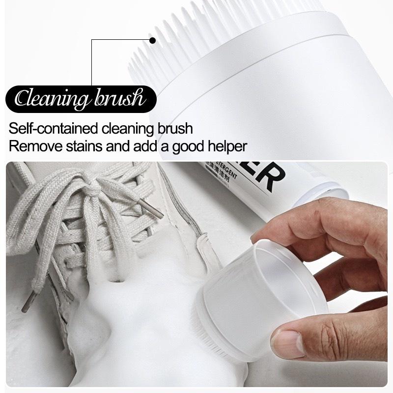 Chai xịt bọt vệ sinh giày sneaker kèm đầu chải - làm sạch mọi vết bẩn