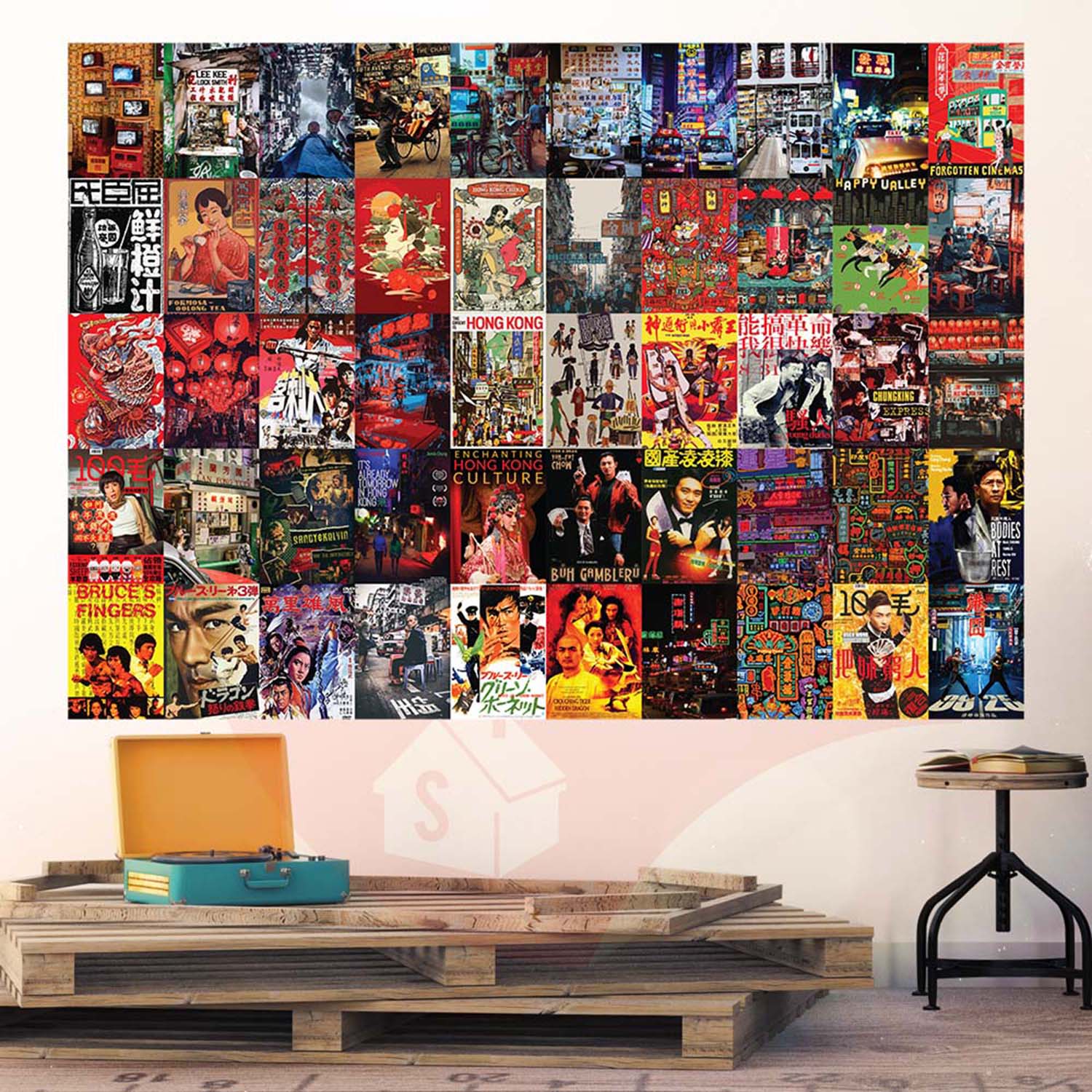HONG KONG - Set 50 Poster A4 dán tường trang trí decor quán nhà cửa - STICKER FACTORY