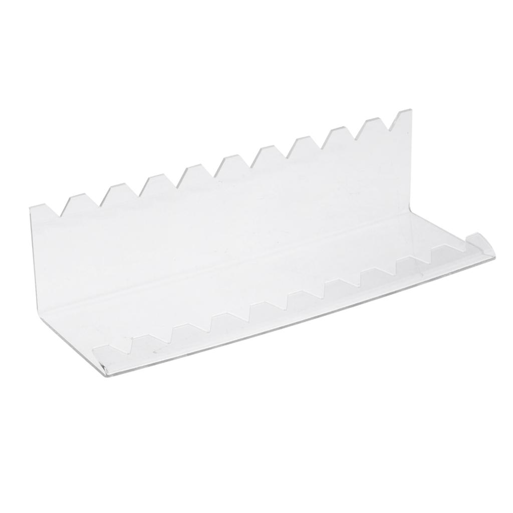 Cuticate 10 Khe Cắm Chất Liệu Acrylic Đỡ Cho Bút/Bút Chì Kẻ Lông Mày/Cọ Trang Điểm/Móng Bàn Chải