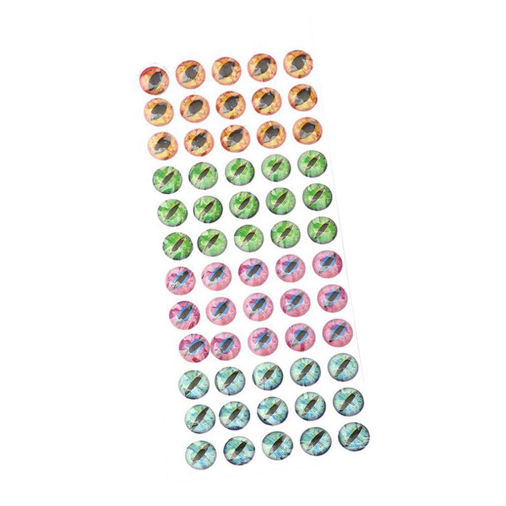120x Self Adhesive 4D Holographic Lure Eyes DIY Fly Tying Material 6/8mm
