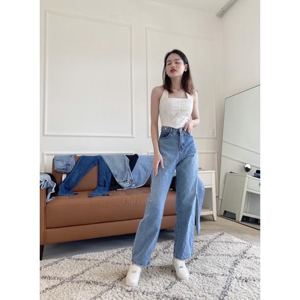 Quần jean ống rộng cạp cao REVERCLOTHINGS Lixie