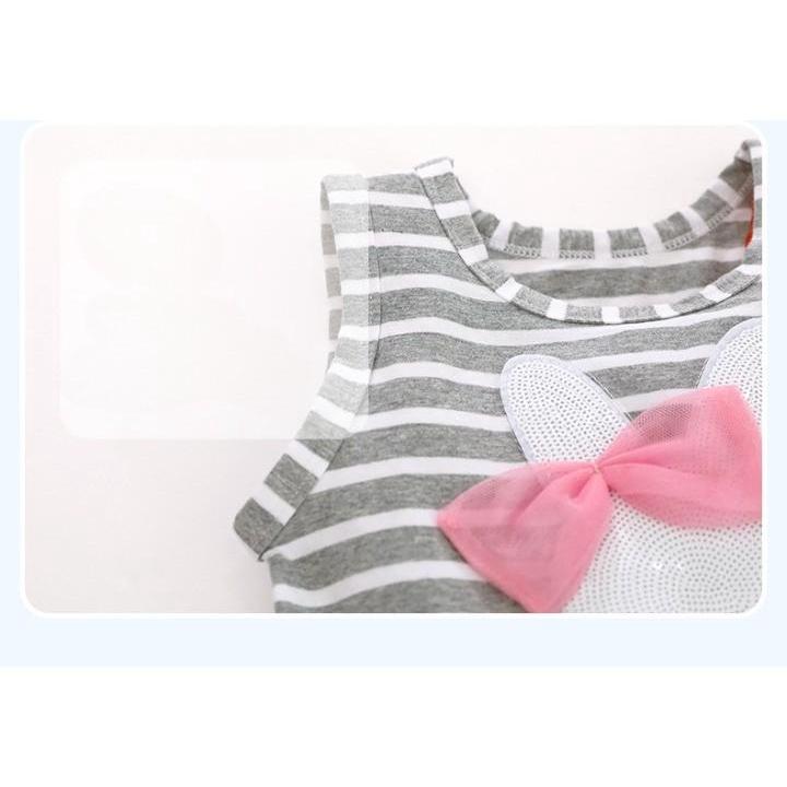 TA174 Váy LittleMaven Thỏ trắng váy hồng Q358 váy cotton cho bé gái