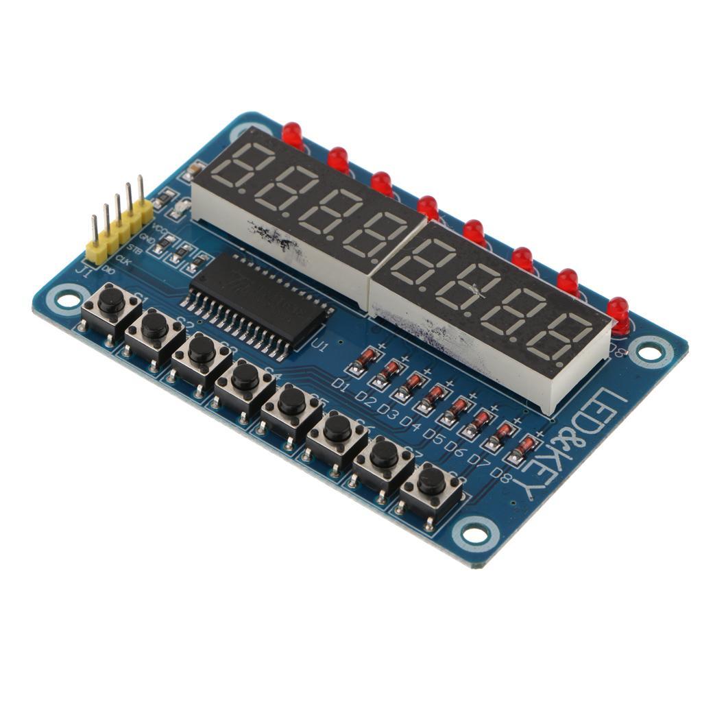 TM1638 LED Display 8-Bit Digital Tube Module 8 Keys 8 Bits Keyboard Compatible With STC