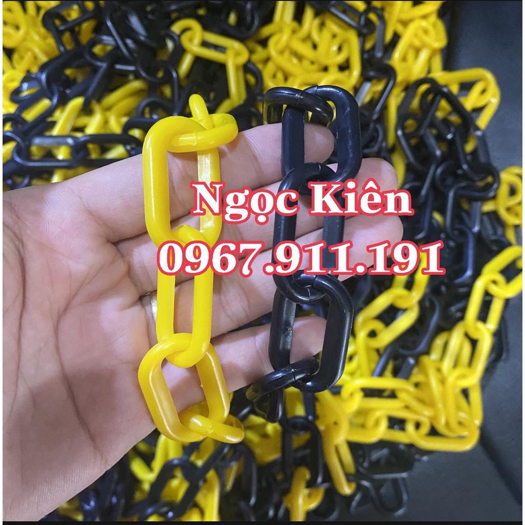 Dây xích nhựa 6mm,Dây xích nhựa màu vàng-đen