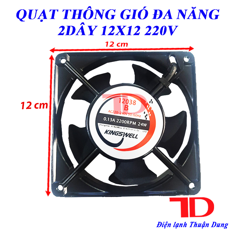 Quạt thông gió SNUON vuông bằng sắt mini đa năng 220V