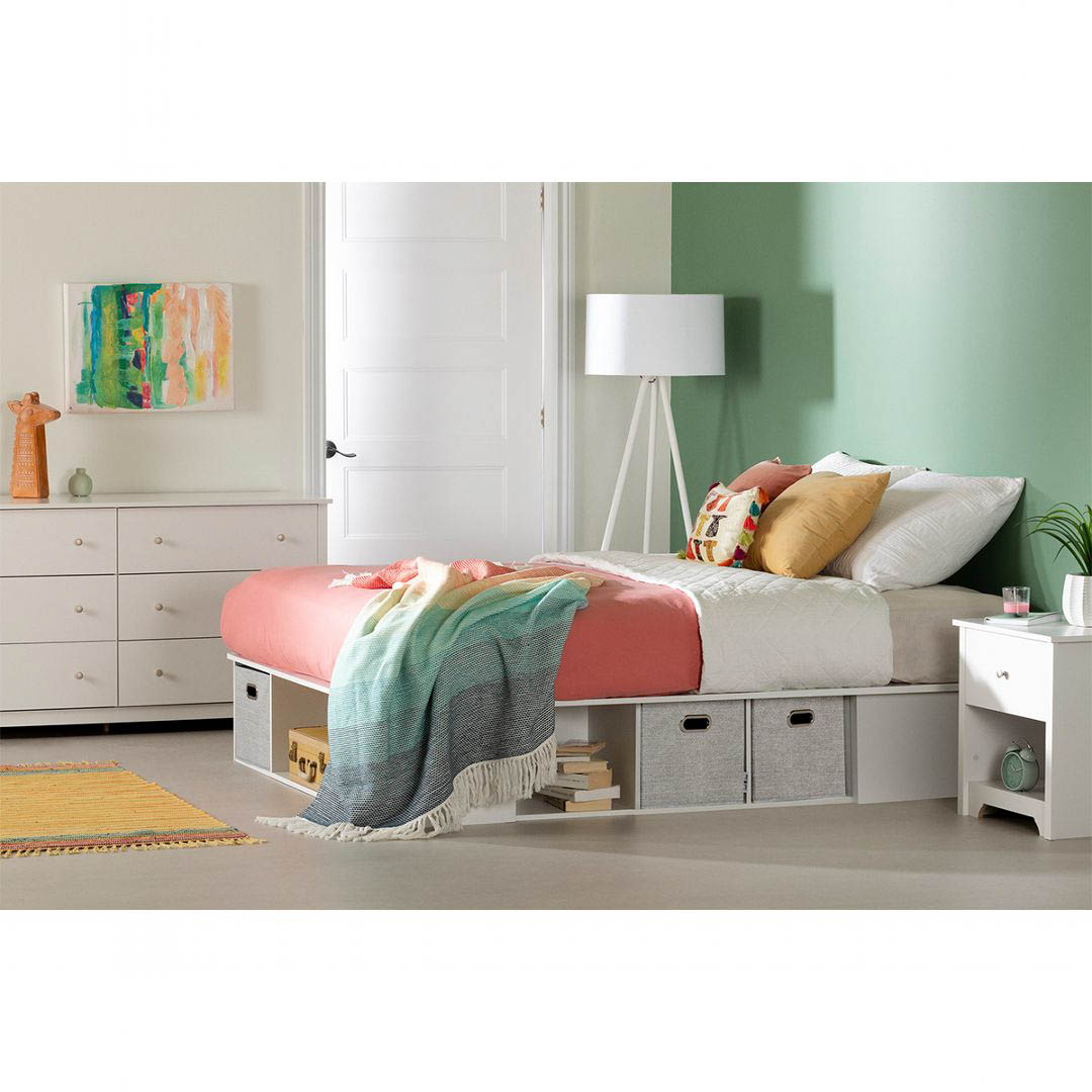 Giường ngủ gỗ hiện đại SMLIFE Shatex | Gỗ MDF dày 17mm chống ẩm | D204xR164xC40cm