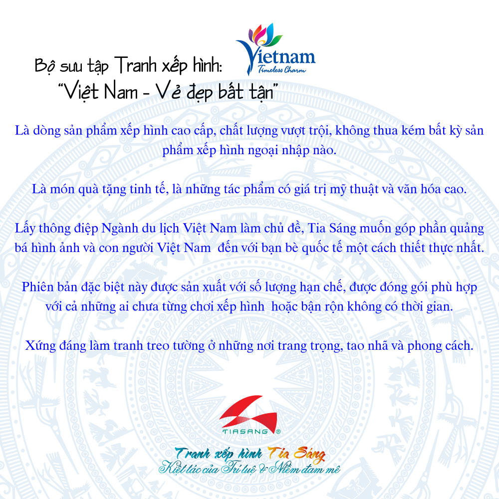Tranh xếp hình 360 mảnh cao cấp &quot;Việt Nam - Vẻ đẹp bất tận&quot; - Phật thủ liên hoa