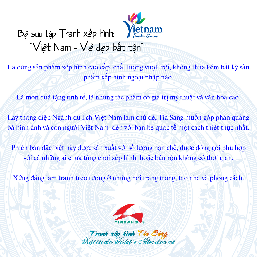 Tranh xếp hình 475 mảnh cao cấp &quot;Việt Nam - Vẻ đẹp bất tận&quot; - Thai Hoa Palace ( Huế)