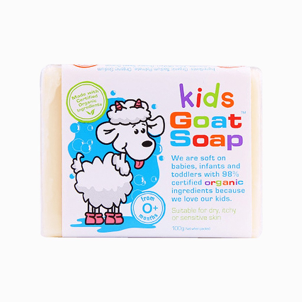 Xà Bông Tắm Sữa Dê hữu cơ KIDS GOAT SOAP 100g dành cho bé giúp da mềm mại, dưỡng ẩm