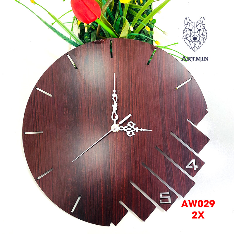 AW029 - Đồng Hồ Gỗ Decor Đương Đại – Đồng Hồ Treo Tường Trang Trí Nhà Đẹp