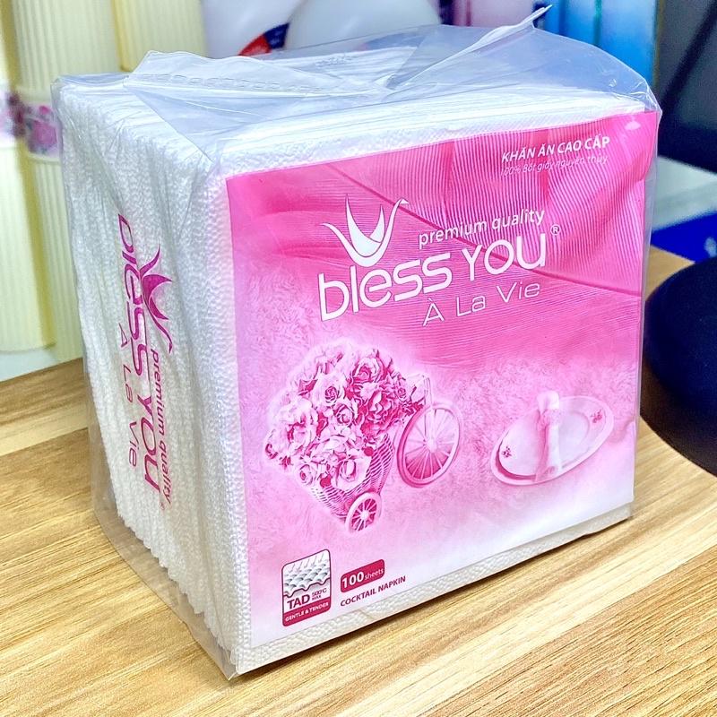 Khăn giấy ăn Bless You À La Vie Paper Napkin gói 100 tờ 230x230 mm