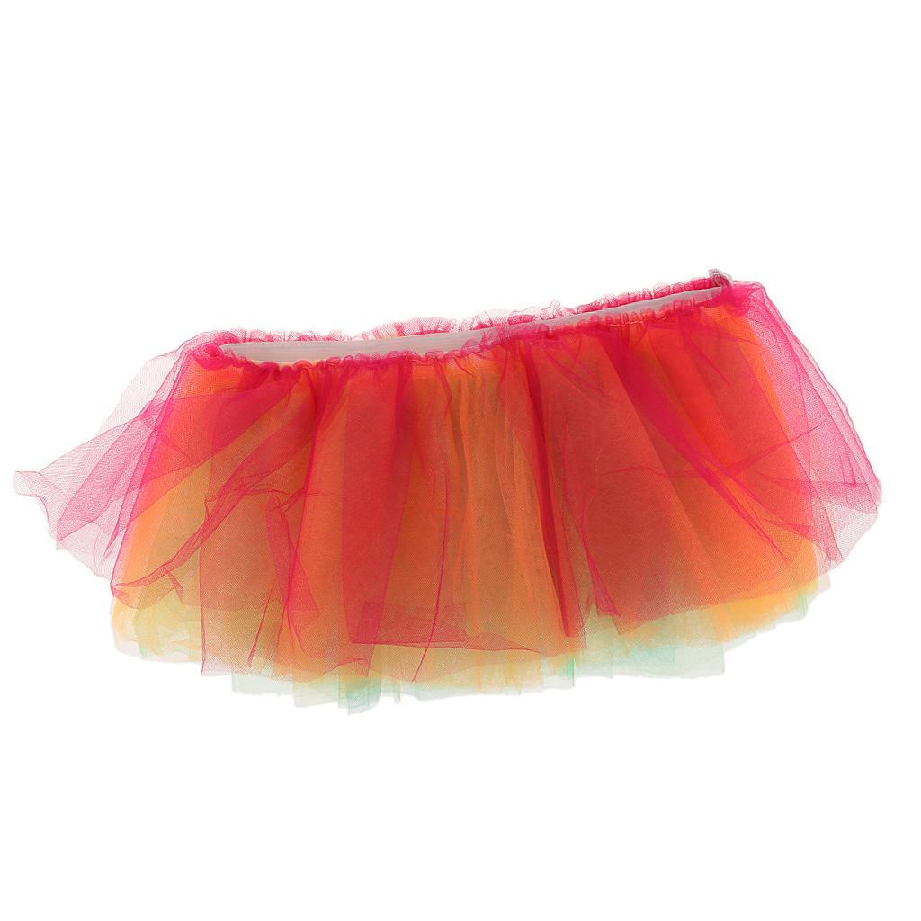 Rainbow LED Light Up Tutu Petticoat Glow in the Dark Hen Party Costume