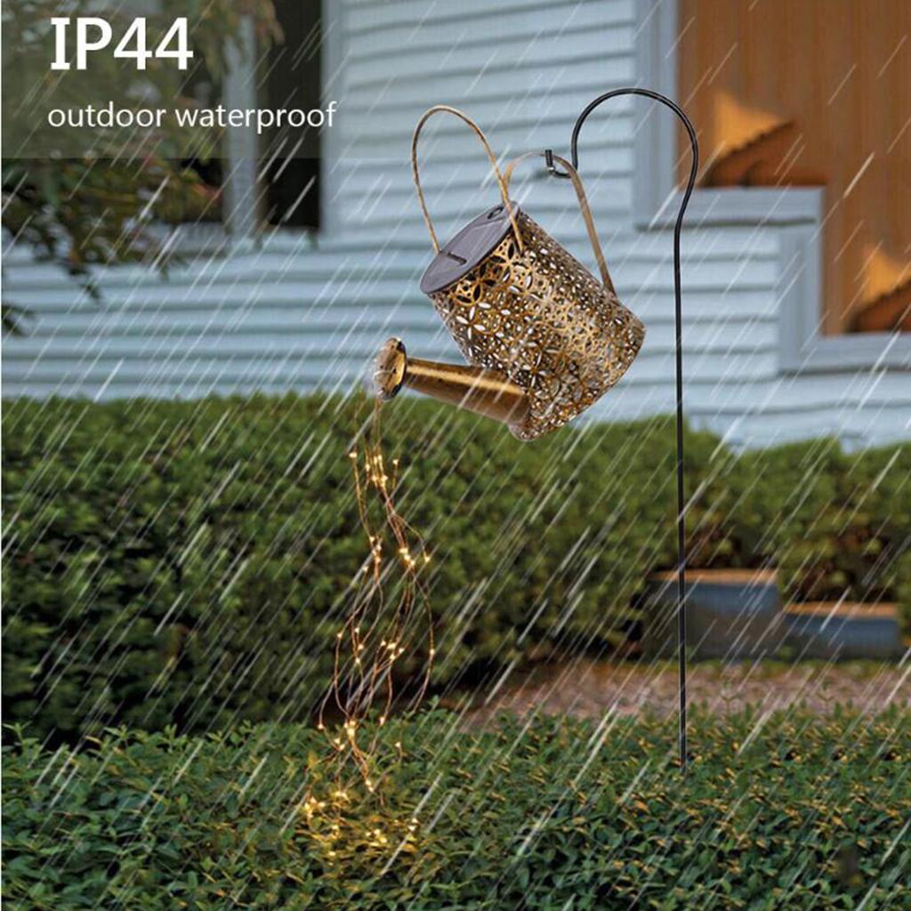2pcs Watering Can Stake Lamp Yard Decor Outdoor Lamp