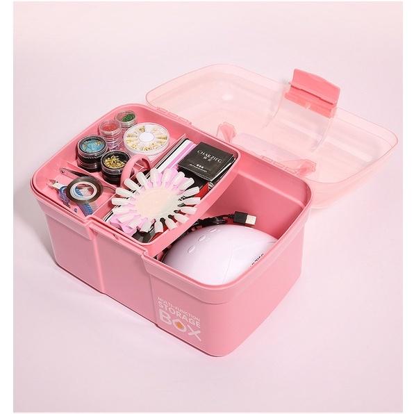 Cốp đựng đồ nail mi trang điểm Yapas 2 tầng 31x20x20cm , Cốp nhựa abs để dụng cụ làm móng mi phun xăm