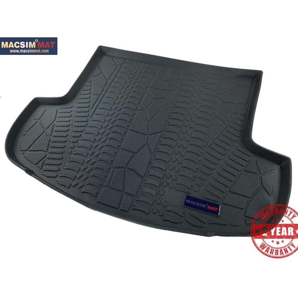 Thảm lót cốp xe ô tô Mitsubishi Outlander 7 chỗ 2013-2020 nhãn hiệu Macsim chất liệu TPV cao cấp màu đen