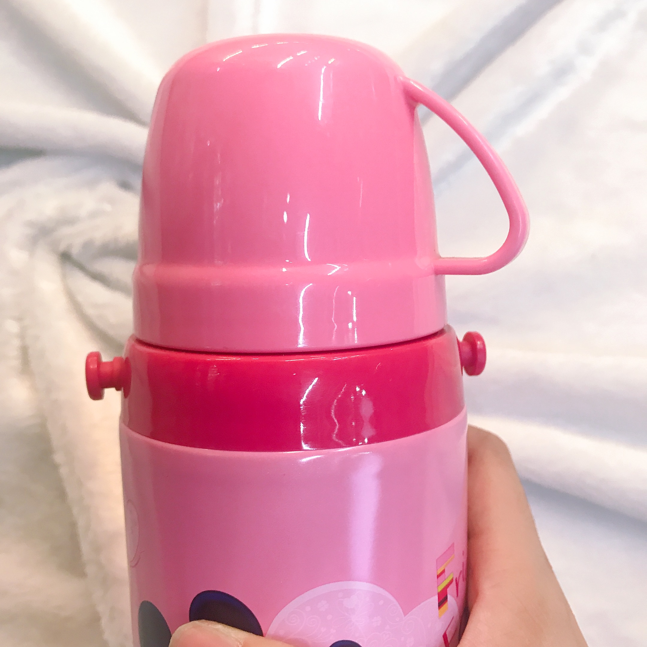 Bình nước giữ nhiệt hình Chuột Minnie màu hồng cho trẻ em, các bé, học sinh -  - WD-3416MIN