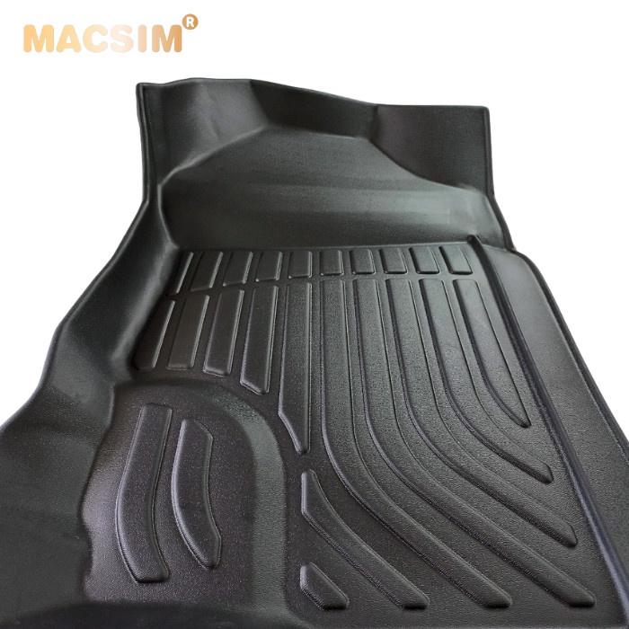 Thảm lót sàn xe ô tô Ford Ranger 2016-2021 Nhãn hiệu Macsim chất liệu nhựa TPE cao cấp màu đen