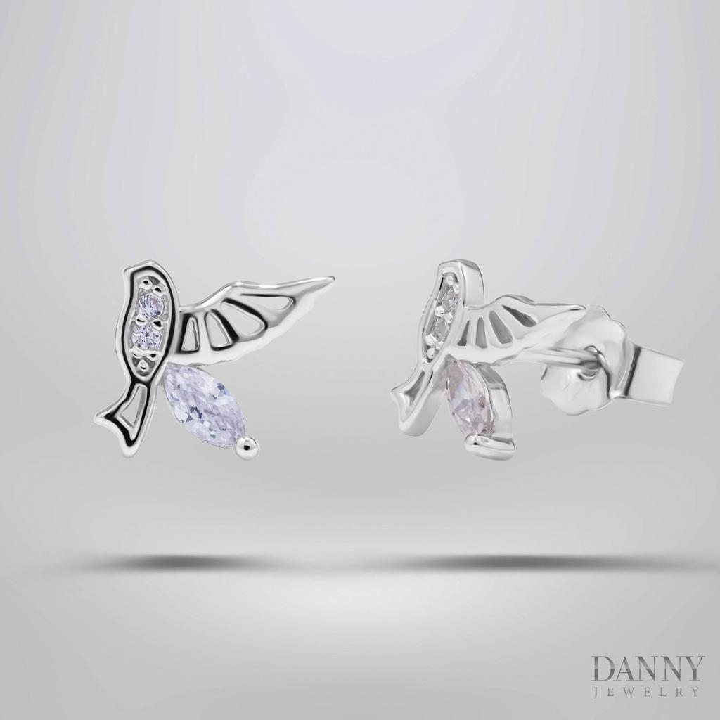 Bông Tai Nữ Danny Jewelry Bạc 925 Xi Rhodium BY352