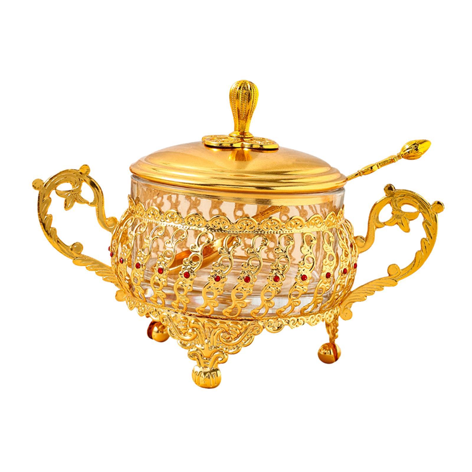 Sugar Bowl with Lid Spoon Sugar Container for Kitchen Restaurant Bar