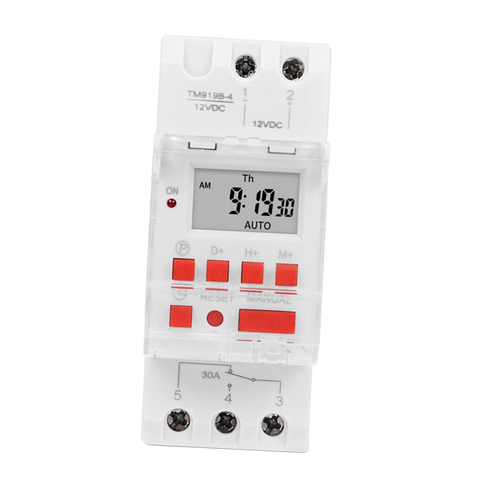 Digital Timer Switch 12V DC Electronic Time Control Electronic for Indoor