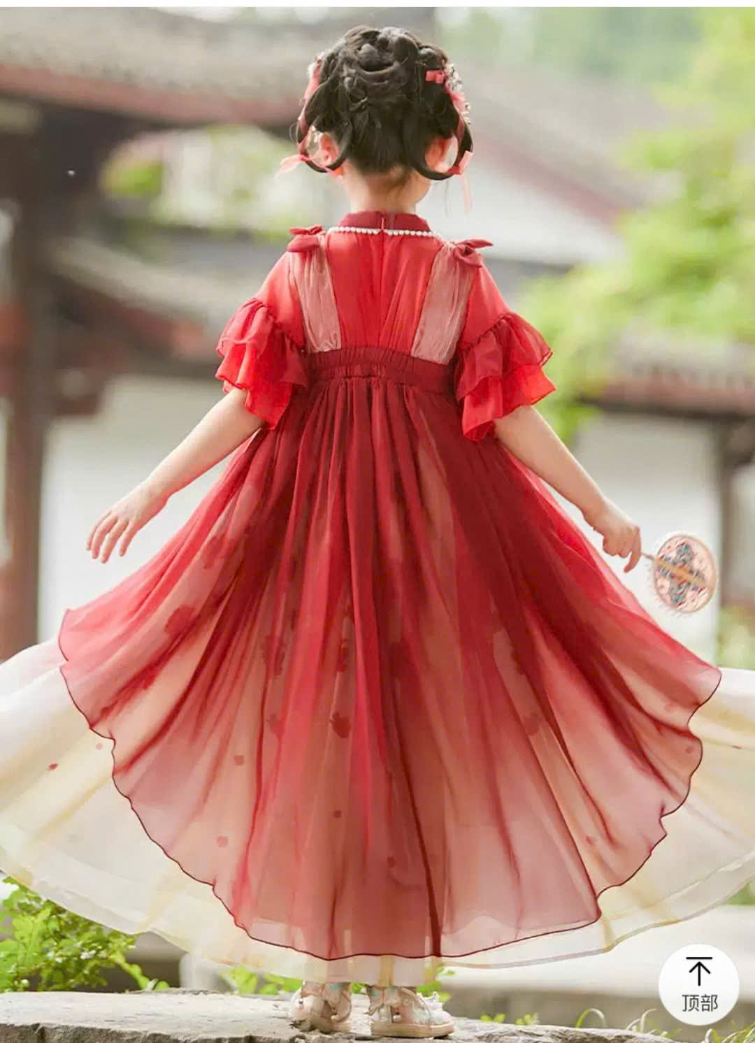 Đầm váy công chúa cổ trang hanfu hán phục cho bé gái diện lễ tết trung thu biểu diễn múa 100-170 hàng Quảng Châu