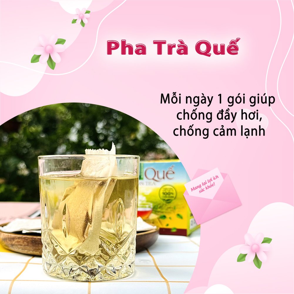 Trà Vỏ Quế hộp 30 Túi Lọc x 3Gram giúp chống cảm lạnh, đầy hơi, giảm mụn của Siêu Thị Thiên Nhiên