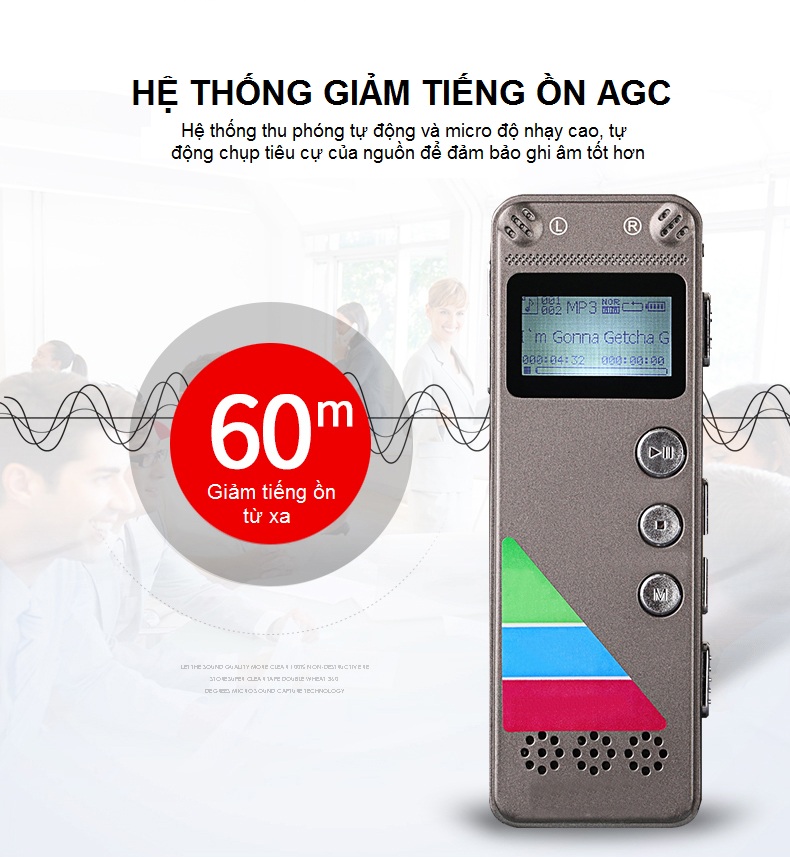 Máy Ghi Âm Chuyên Nghiệp Cao Cấp HG-500 Bộ Nhớ Trong 8GB AZONE