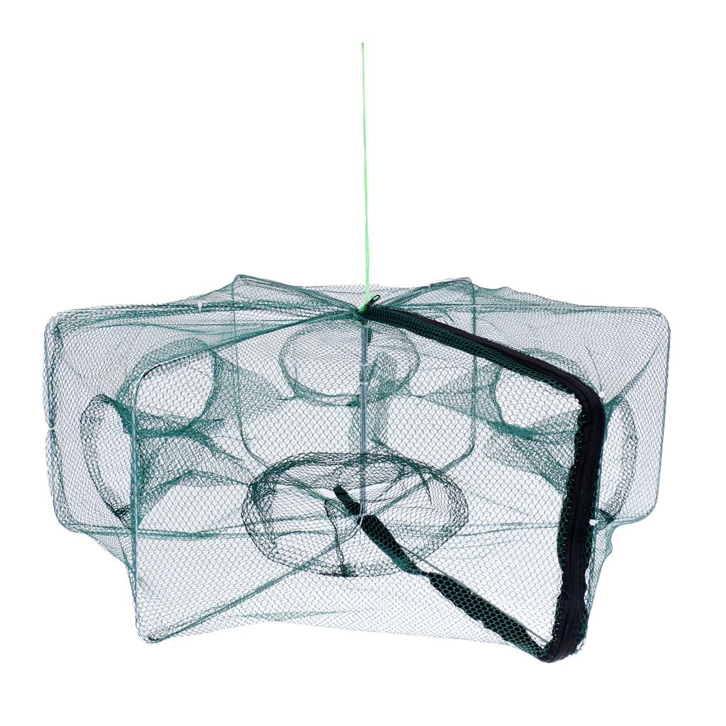Foldable Fishing Crab Net Trap Cast Dip Cage Fish Prawn Lobster Shrimp Net Automatic Catching