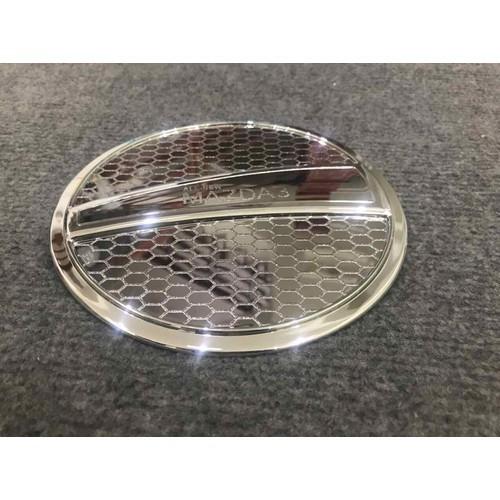 Ốp Nắp Bình Xăng Dành Cho Xe Mazda 3 2020 2021 mạ Crom/ Carbon