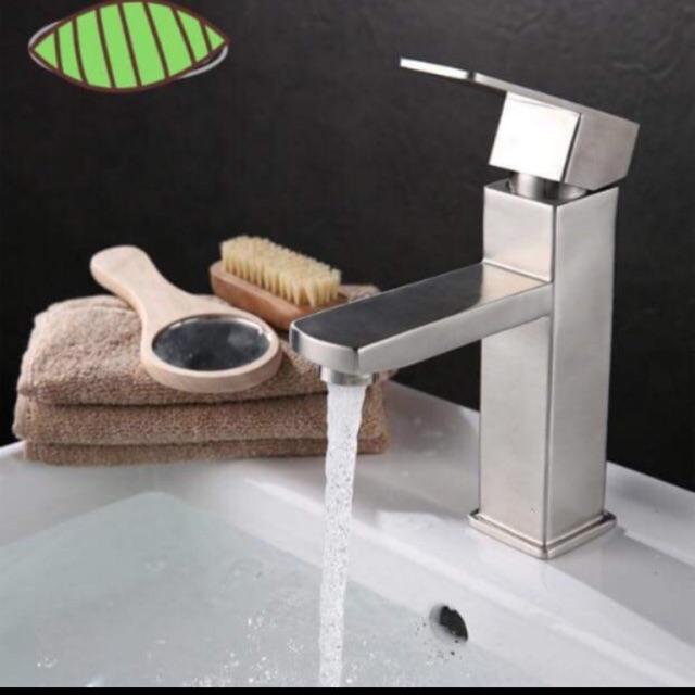 LAVABO vuông inox 304 nóng lạnh
