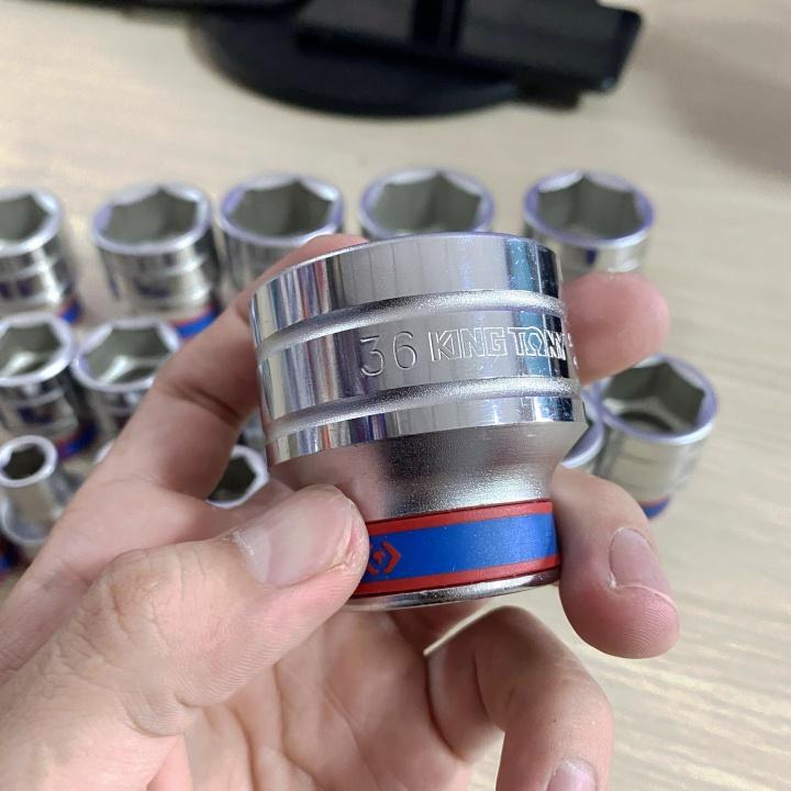 Tuýp 1/2 trắng ngắn KINGTONY 4335 6 cạnh TỪ 8-36mm