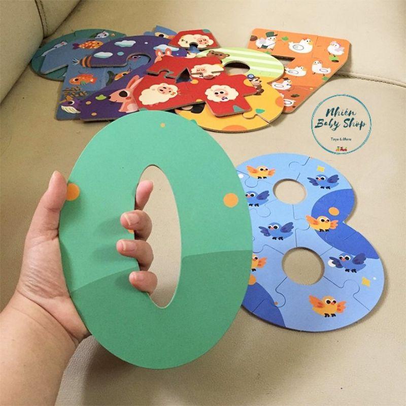 Xếp hình số đếm nâng dần cấp độ từ 0 đến 10