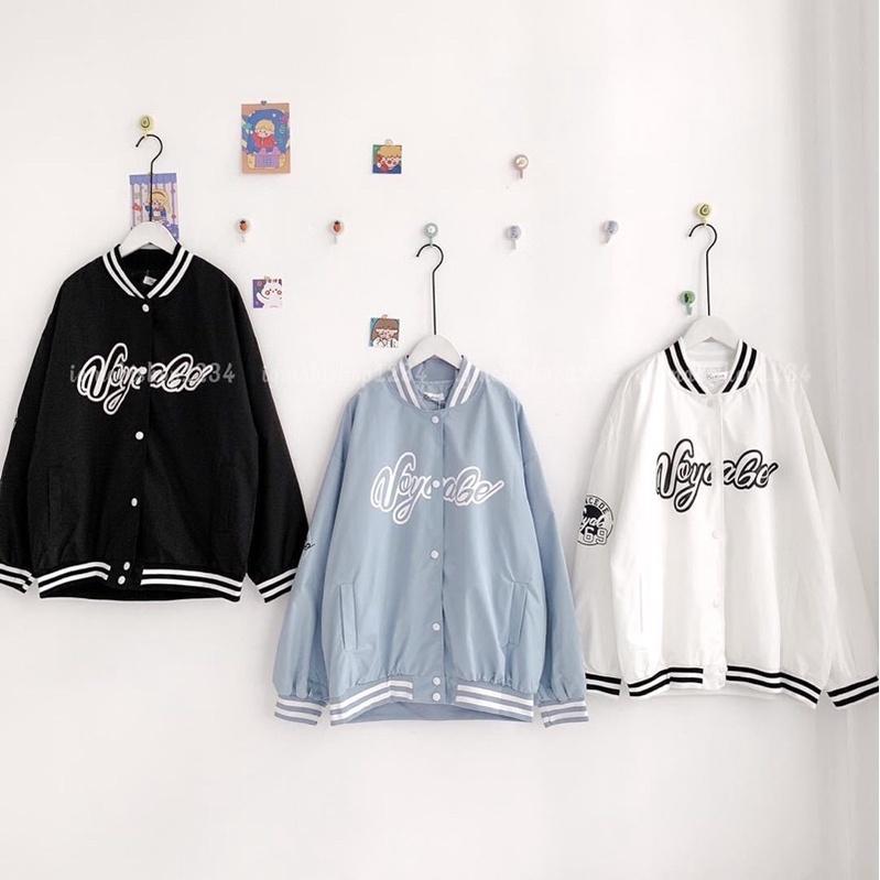 Áo khoác bomber bóng chày dù 2 lớp lót das unisex ulzzang nam nữ Voyabe AD894