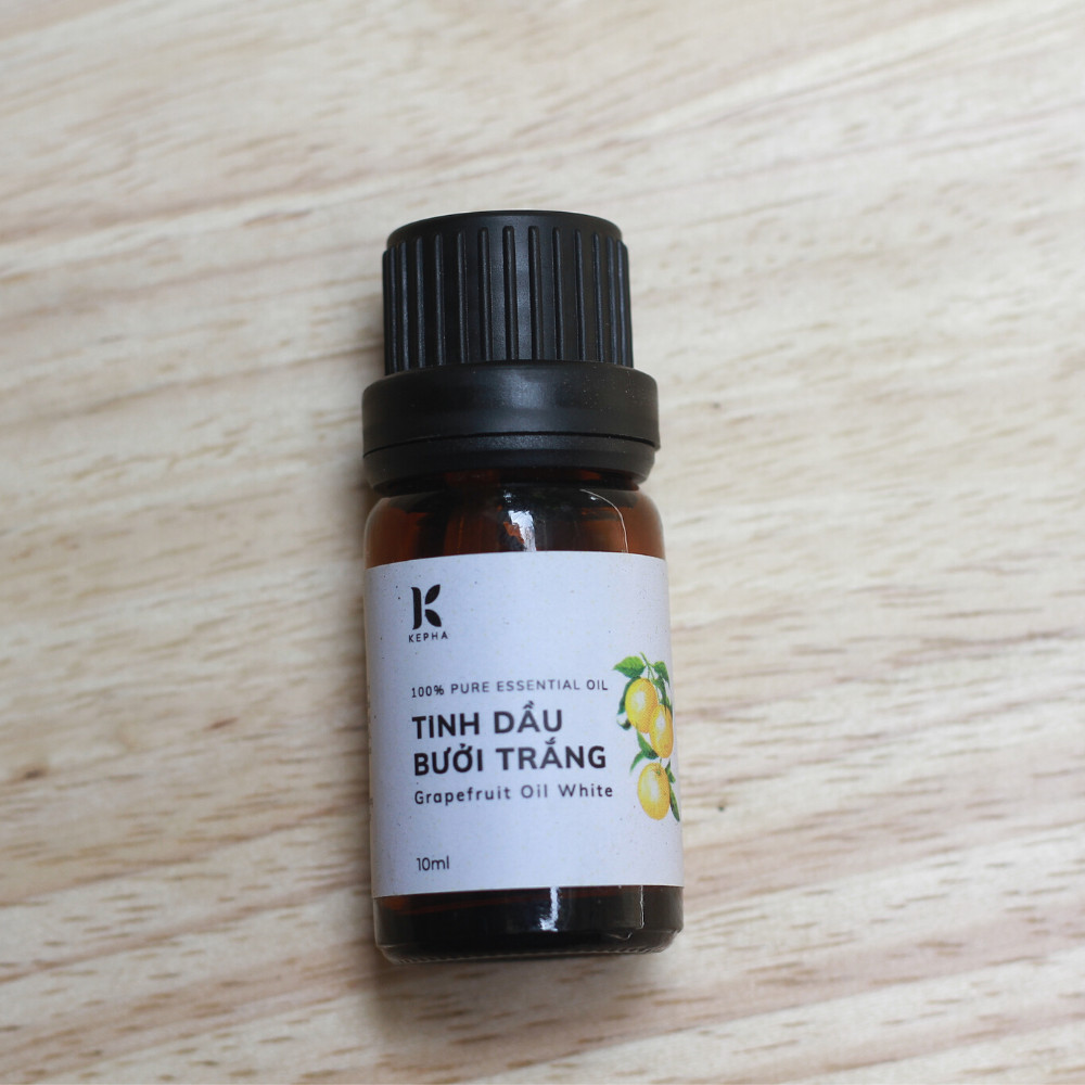 Tinh dầu Bưởi Trắng Kepha 10ml - Đảm bảo nguyên chất 100%, nhập khẩu trực tiếp Tây Ban Nha - Giúp làm đẹp, kích thích tóc mọc, giảm tóc rụng - Khử mùi, thư giãn, giảm stress, giúp sạch không khí