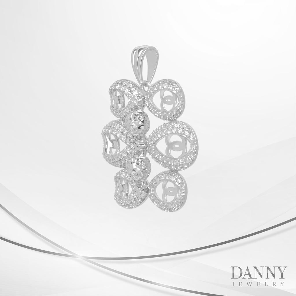 Mặt Dây Chuyền Nữ Bạc 925 Danny Jewelry Xi Bạch Kim Đính Đá CZ DI4GZ013