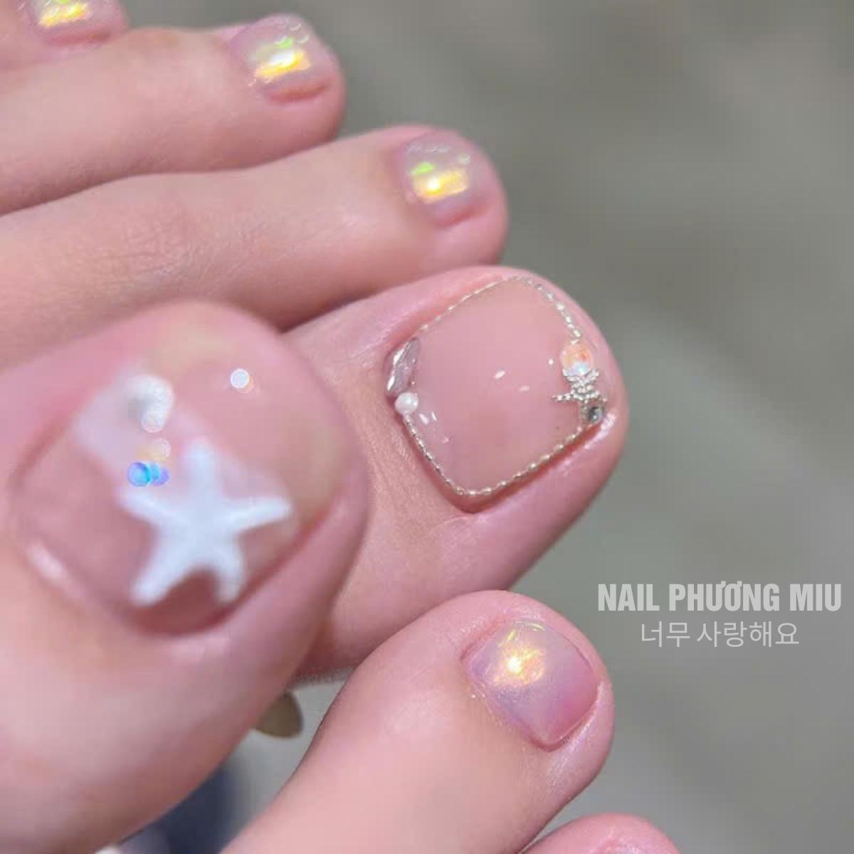 Khay Charm Biển Vỏ Sò, Cá, Sao Biển Mùa Hè Bằng Kim Loại Không Gỉ Hộp Tròn 6 Ô Màu Bạc Làm Nail Sáng Lấp Lánh Nữ Women