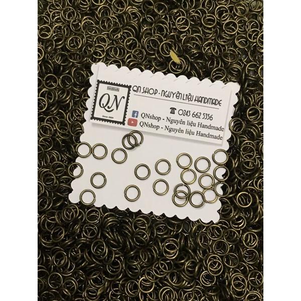 80 Khoen tròn nối vòng 4mm, nguyên liệu làm trang sức vòng tay Handmade